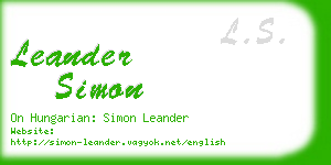 leander simon business card